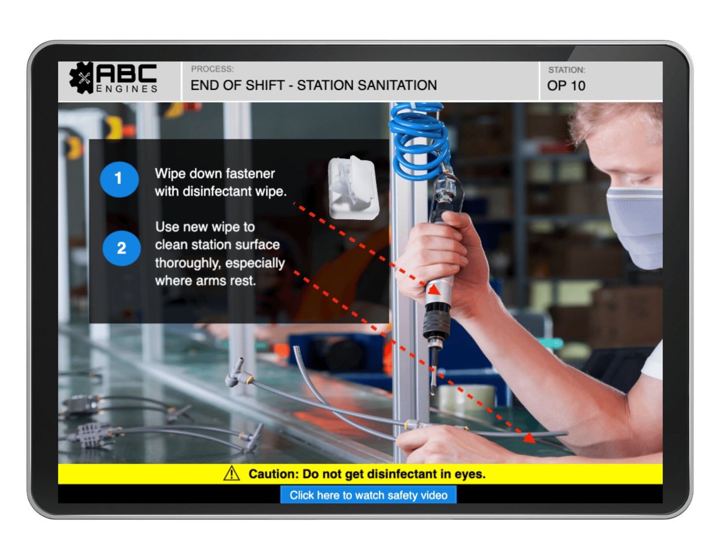 Utilizing Digital Work Instructions For Manufacturing COVID 19 